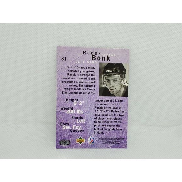 3 Vintage Upper Deck Be A Player Ottawa Collectible Hockey Trading Cards - Picture 6 of 9